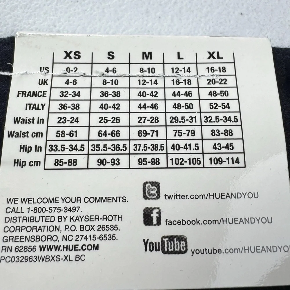 Women's Hue Leopard Flocked Print Denim Leggings Size Large Blue Midnight - Picture 5 of 8